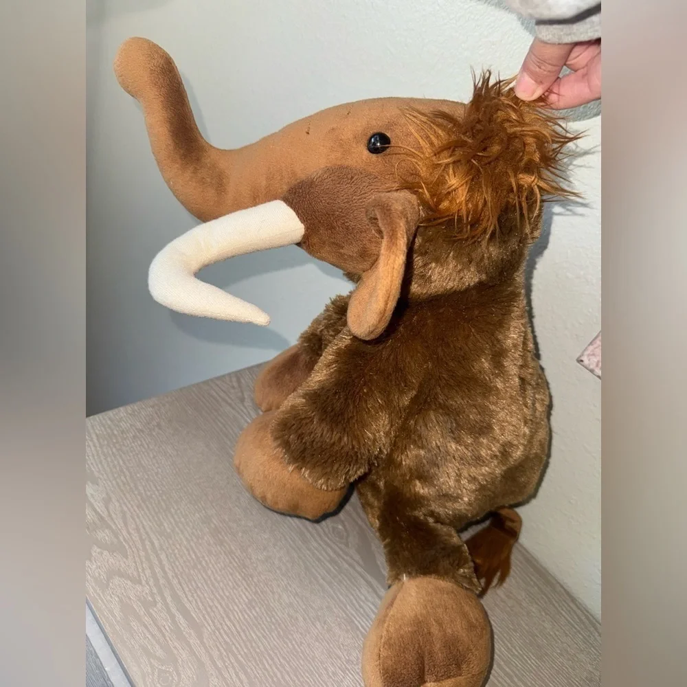 Wishpets wooly Mammoth Plush 2013 Brown Stuffed Animal 21”